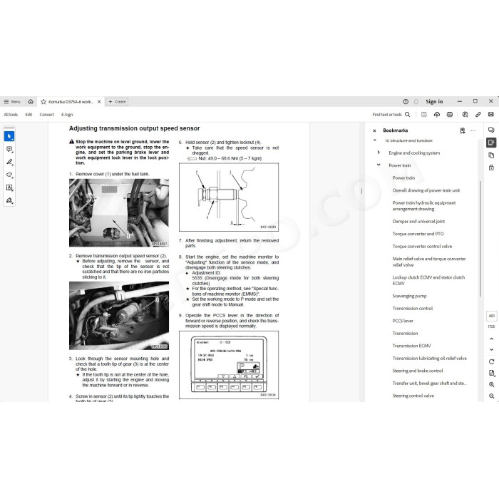 Komatsu Bulldozer D375A-6 service & repair manual