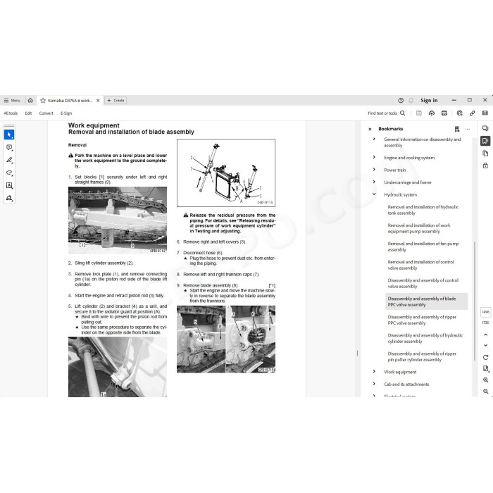 Komatsu Bulldozer D375A-6 service & repair manual