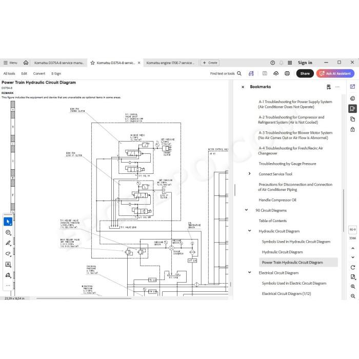 Komatsu Bulldozer D375A-8 service & repair manual