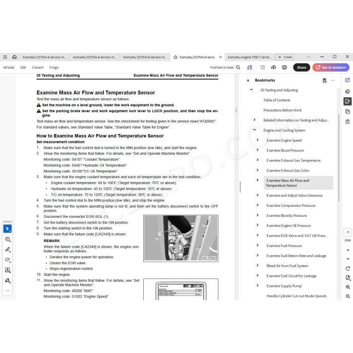 Komatsu Bulldozer D375Ai-8 service & repair manual