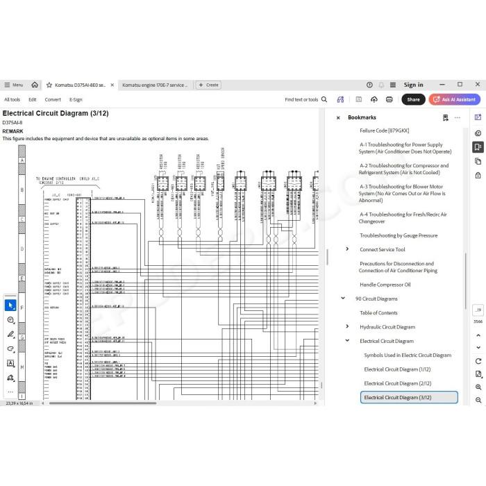 Komatsu Bulldozer D375Ai-8E0 service & repair manual