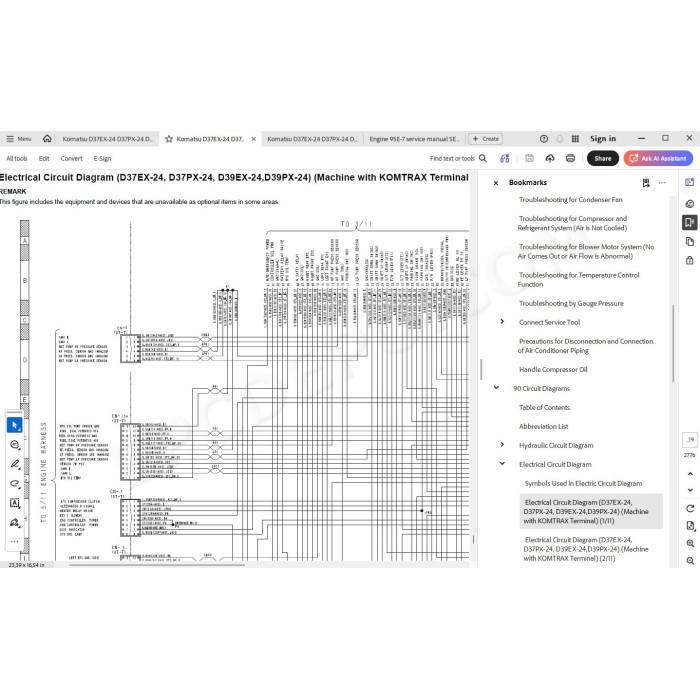 Komatsu Bulldozer D37EX-24 D37PX-24 D39EX-24 D39PX-24 service & repair manual