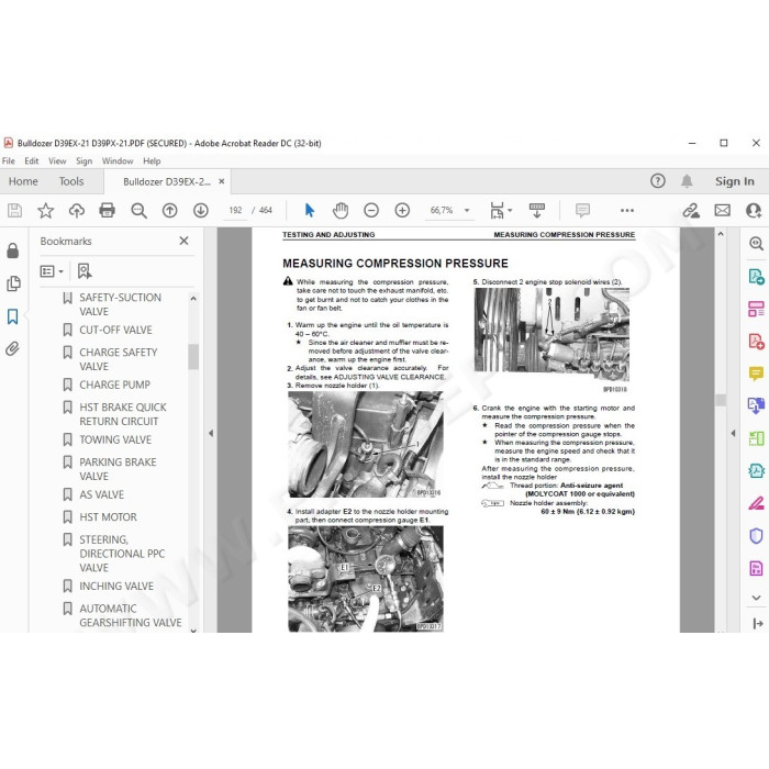 Komatsu Bulldozer D39EX-21 D39PX-21 service & repair manual