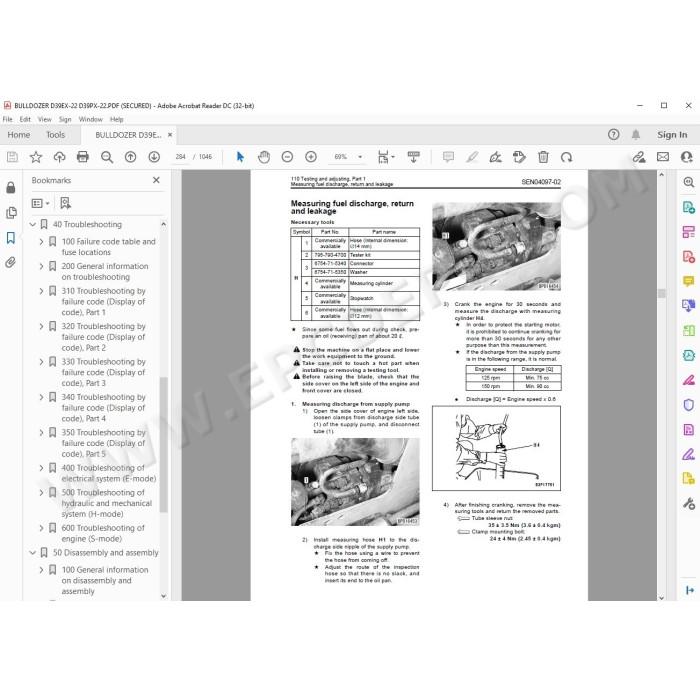 Komatsu Bulldozer D39EX-22 D39PX-22 service & repair manual