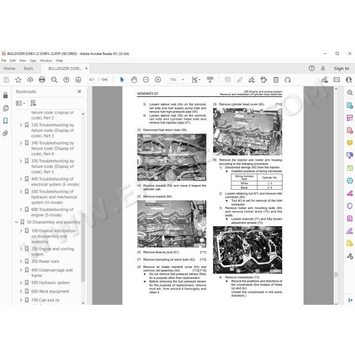 Komatsu Bulldozer D39EX-22 D39PX-22 service & repair manual