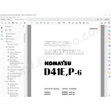 Komatsu Bulldozer D41E-6 D41P-6 service & repair manual