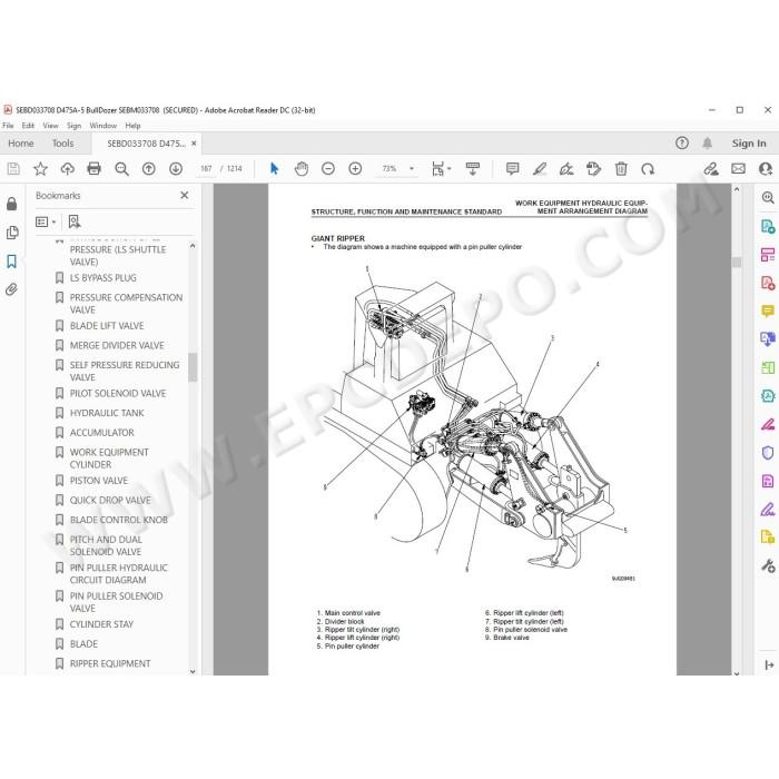 Komatsu Bulldozer D475A-5 service & repair manual