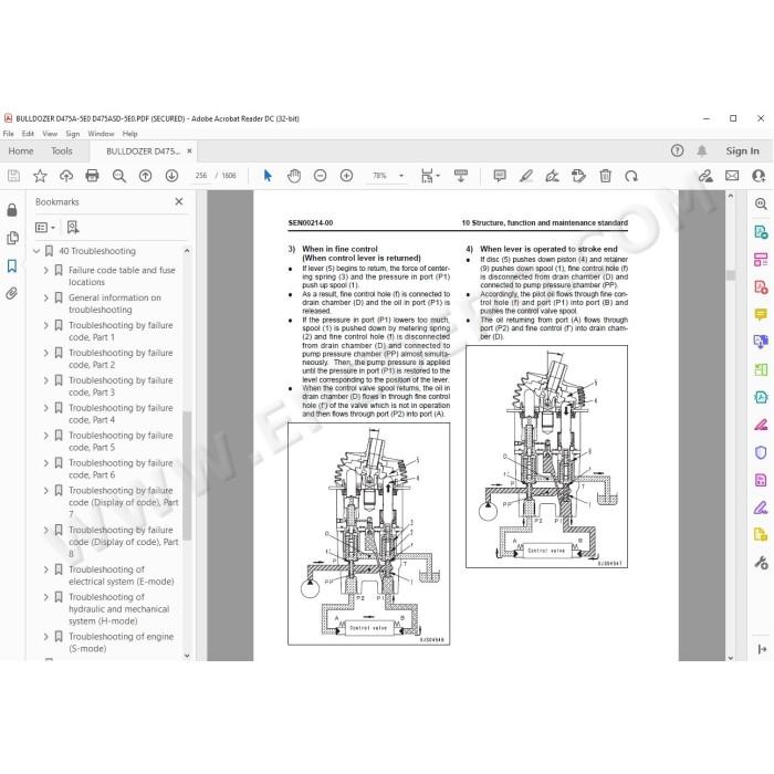 Komatsu Bulldozer D475A-5E0 D475ASD-5E0 service & repair manual
