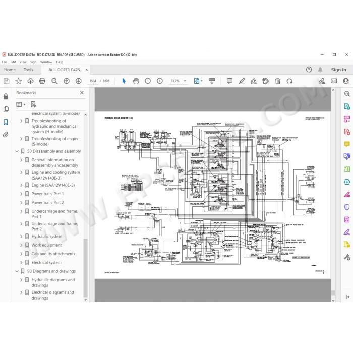 Komatsu Bulldozer D475A-5E0 D475ASD-5E0 service & repair manual