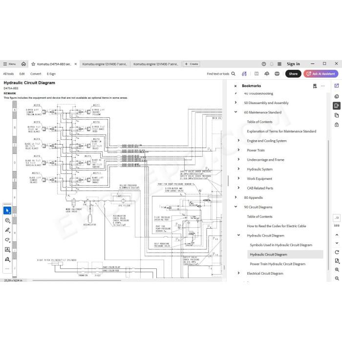 Komatsu Bulldozer D475A-8E0 service & repair manual
