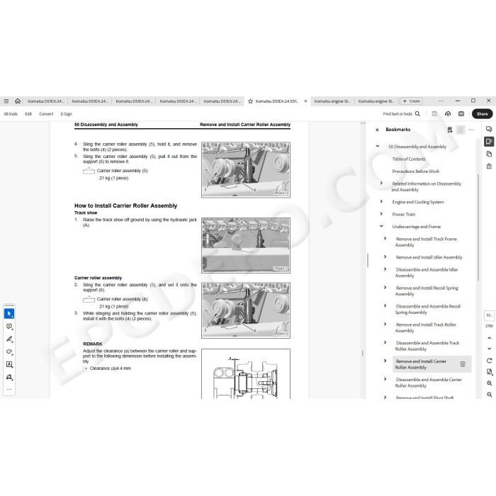 Komatsu Bulldozer D51EX-24 D51PX-24 service & repair manual