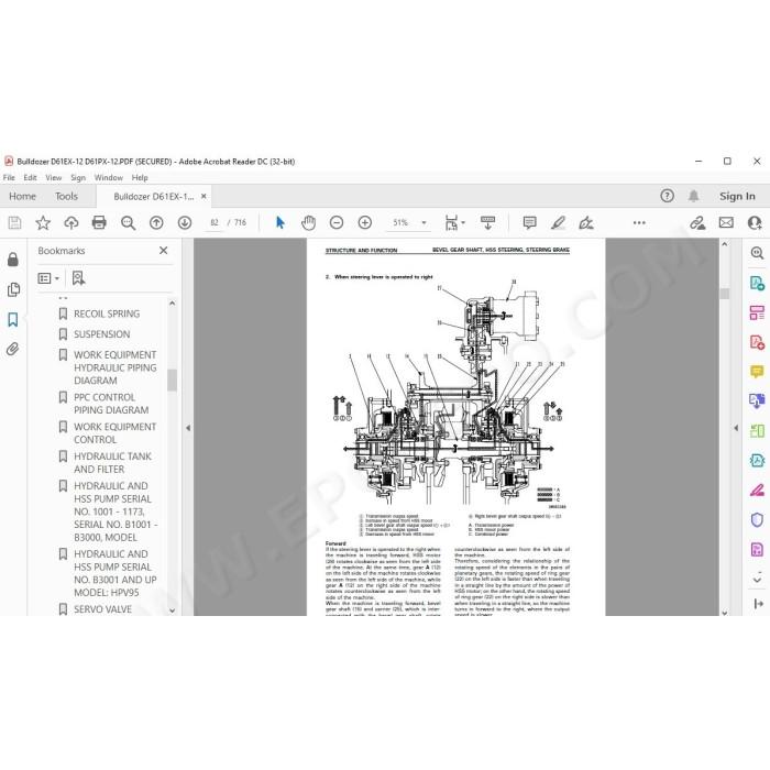 Komatsu Bulldozer D61EX-12 D61PX-12 service & repair manual