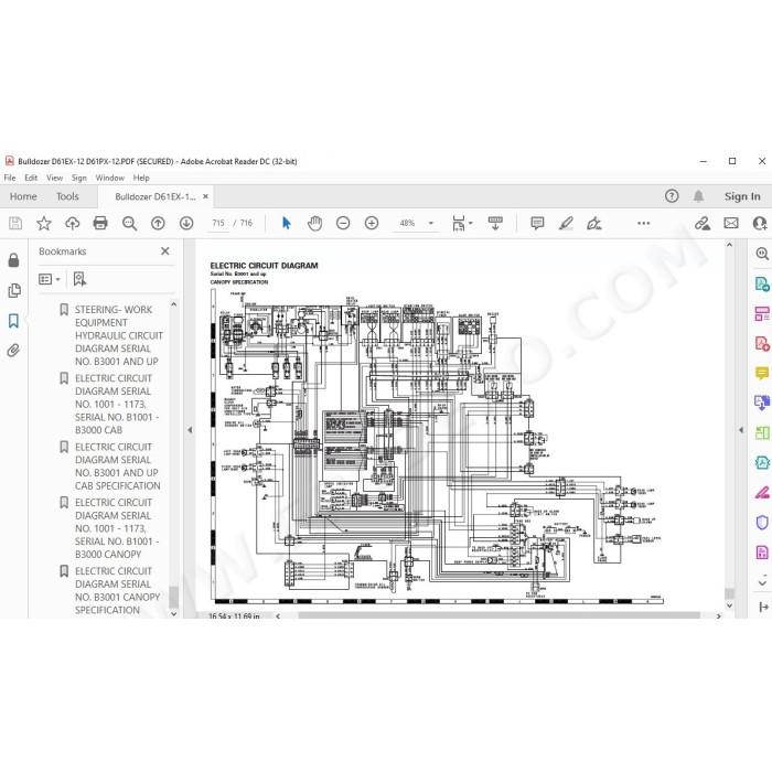 Komatsu Bulldozer D61EX-12 D61PX-12 service & repair manual
