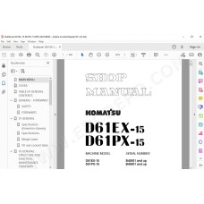 Komatsu Bulldozer D61EX-15 D61PX-15 service & repair manual