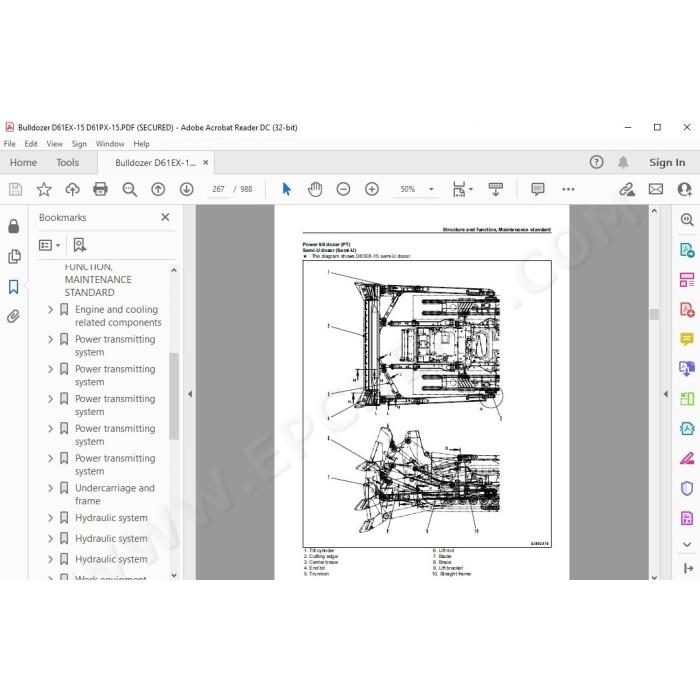 Komatsu Bulldozer D61EX-15 D61PX-15 service & repair manual