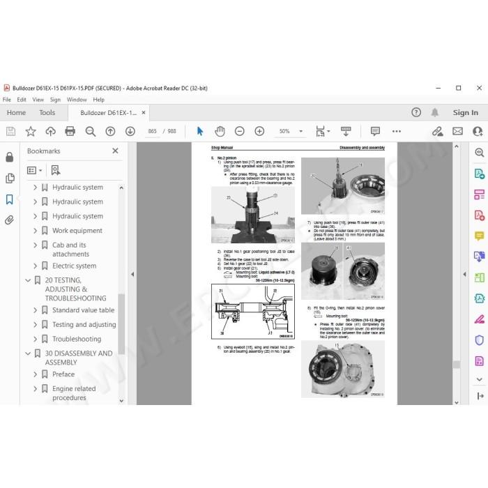 Komatsu Bulldozer D61EX-15 D61PX-15 service & repair manual
