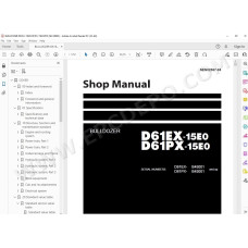 Komatsu Bulldozer D61EX-15E0 D61PX-15E0 service & repair manual