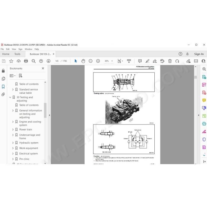 Komatsu Bulldozer D61EX-23 D61PX-23 service & repair manual