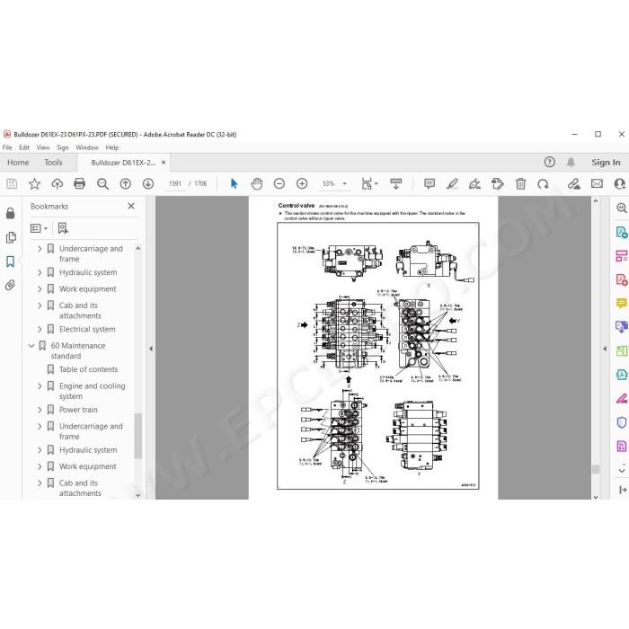 Komatsu Bulldozer D61EX-23 D61PX-23 service & repair manual