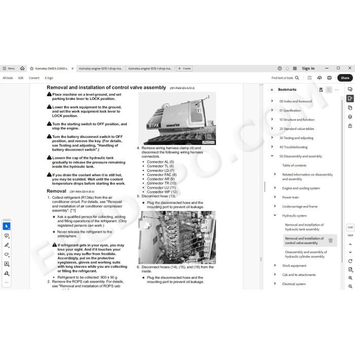 Komatsu Bulldozer D61EX-23M0 service & repair manual