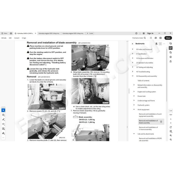 Komatsu Bulldozer D61EX-23M0 service & repair manual
