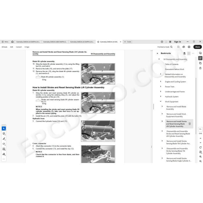 Komatsu Bulldozer D61EXi-24 D61EXi-24E0 D61PXi-24 D61PXi-24E0 service & repair manual