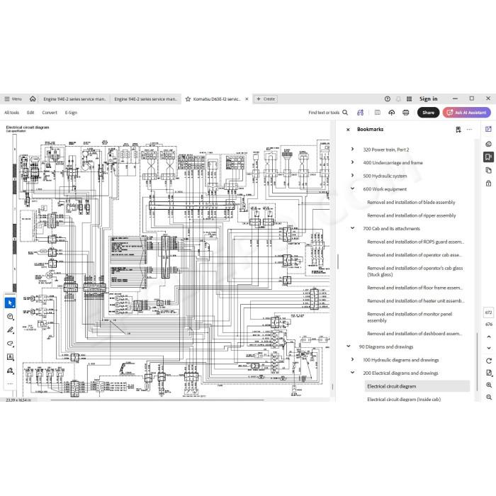 Komatsu Bulldozer D63E-12 service & repair manual