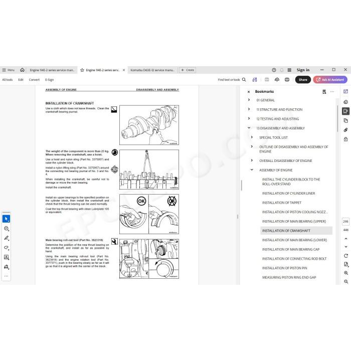 Komatsu Bulldozer D63E-12 service & repair manual