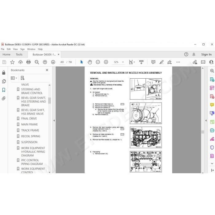 Komatsu Bulldozer D65EX-12 D65PX-12 service & repair manual