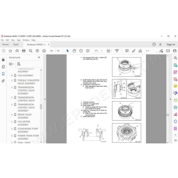 Komatsu Bulldozer D65EX-12 D65PX-12 service & repair manual
