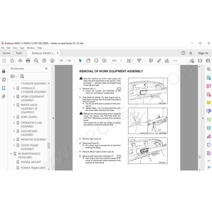 Komatsu Bulldozer D65EX-12 D65PX-12 service & repair manual