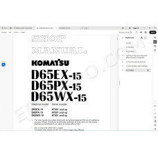 Komatsu Bulldozer D65EX-15 D65PX-15 D65WX-15 service & repair manual