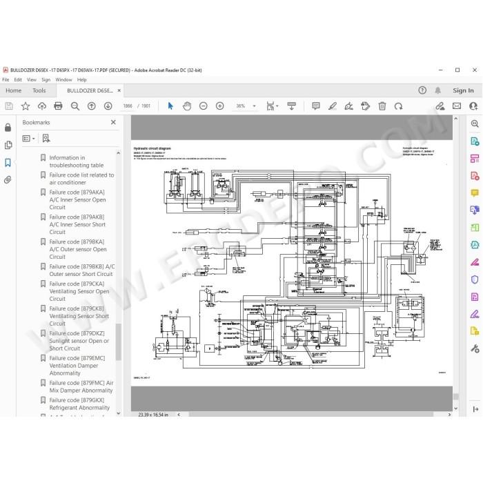 Komatsu Bulldozer D65EX-17 D65PX-17 D65WX-17 service & repair manual