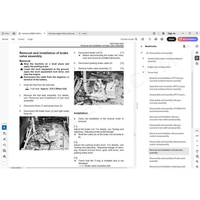 Komatsu Bulldozer D68ESS-12E0 service & repair manual