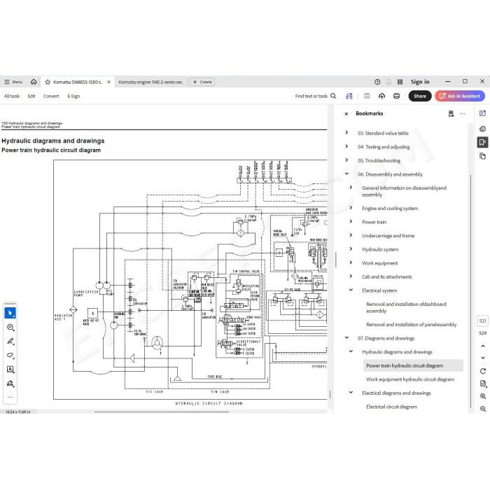 Komatsu Bulldozer D68ESS-12E0 service & repair manual
