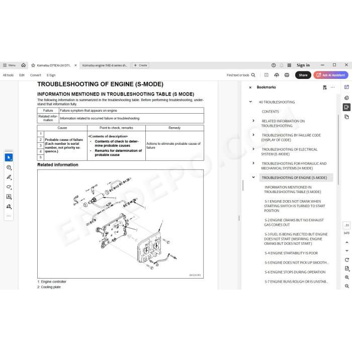 Komatsu Bulldozer D71EXi-24 D71EXi-24E0 D71PXi-24 D71PXi-24E0 service & repair manual