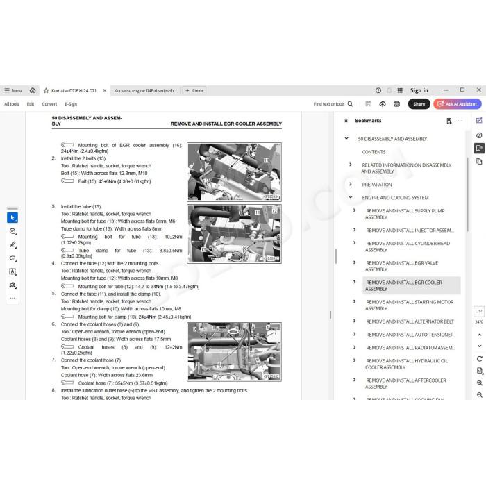 Komatsu Bulldozer D71EXi-24 D71EXi-24E0 D71PXi-24 D71PXi-24E0 service & repair manual