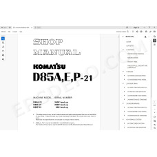 Komatsu Bulldozer D85A-21 D85E-21 D85P-21 service & repair manual