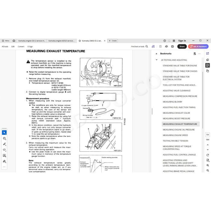 Komatsu Bulldozer D85E-SS-2 service & repair manual