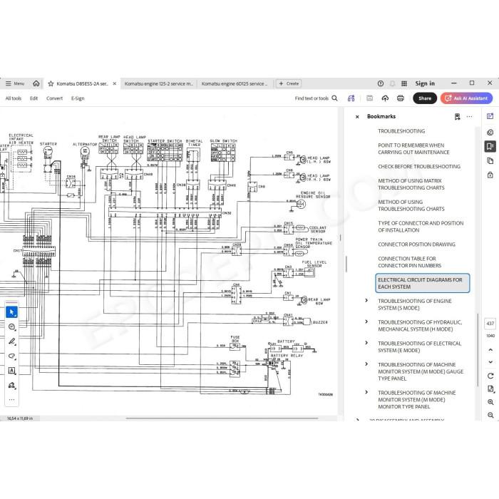 Komatsu Bulldozer D85ESS-2A service & repair manual