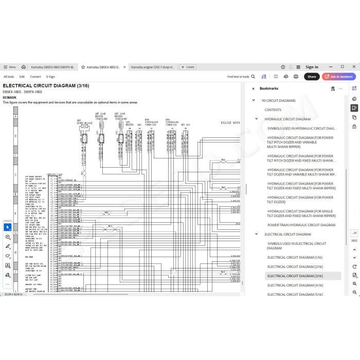 Komatsu Bulldozer D85EX-18E0 D85PX-18E0 service & repair manual