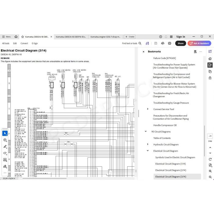 Komatsu Bulldozer D85EXi-18 D85PX-18i service & repair manual