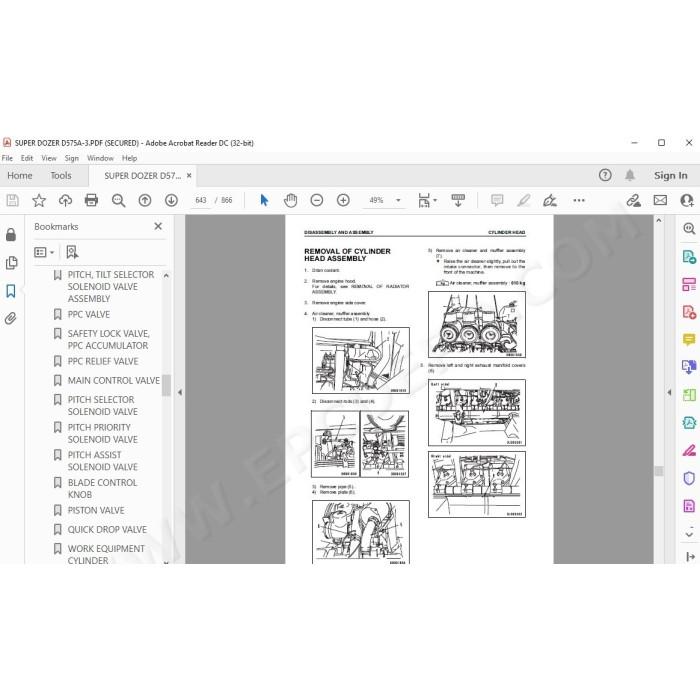 Komatsu Dozer D575A-3 service & repair manual