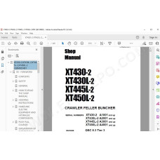 Komatsu Crawler Feller Buncher XT430-2 XT430L-2 XT445L-2 XT450L-2 service & repair manual
