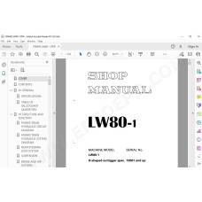 Komatsu Crane LW80-1 service & repair manual