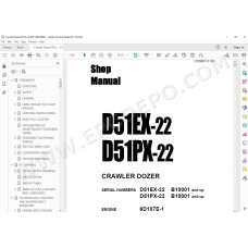Komatsu Crawler Dozer D51EX-22 D51PX-22 service & repair manual