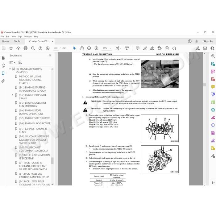 Komatsu Crawler Dozer D51EX-22 D51PX-22 service & repair manual