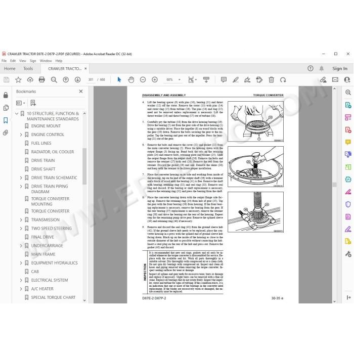 Komatsu Crawler Tractor D87E-2 D87P-2 service & repair manual