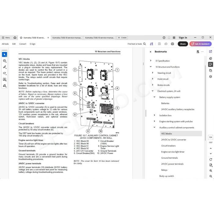 Komatsu Dump Truck 730E-10 service & repair manual