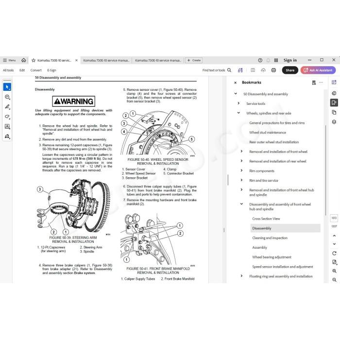 Komatsu Dump Truck 730E-10 service & repair manual